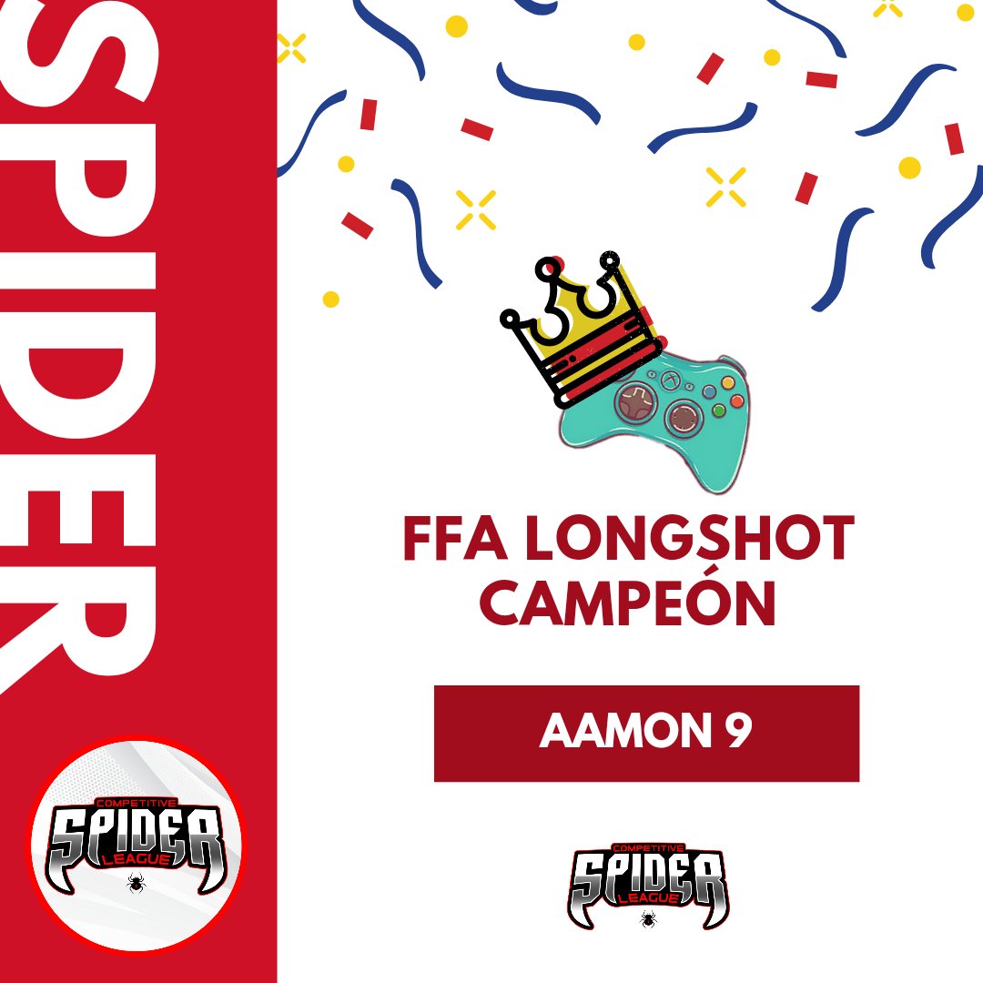 FELICIDADES AL CAMPEÓN del Torneo FFA Longshot <a href="/Idimmu_9/">Aamon ☆</a> 🎉🥇🏆

Se lleva el premio de $200 MXN 🕷️🕸️

#Torneo #FFALongshot #Gears5 #SipiderLeague #Competitive #BeSpider 🕷️