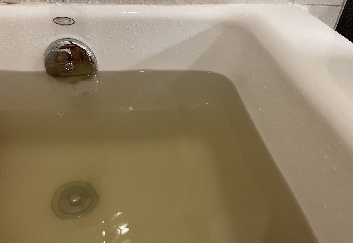 NY四つ星ホテルのお湯が都心の川。入浴したくない濁った色に衝撃。