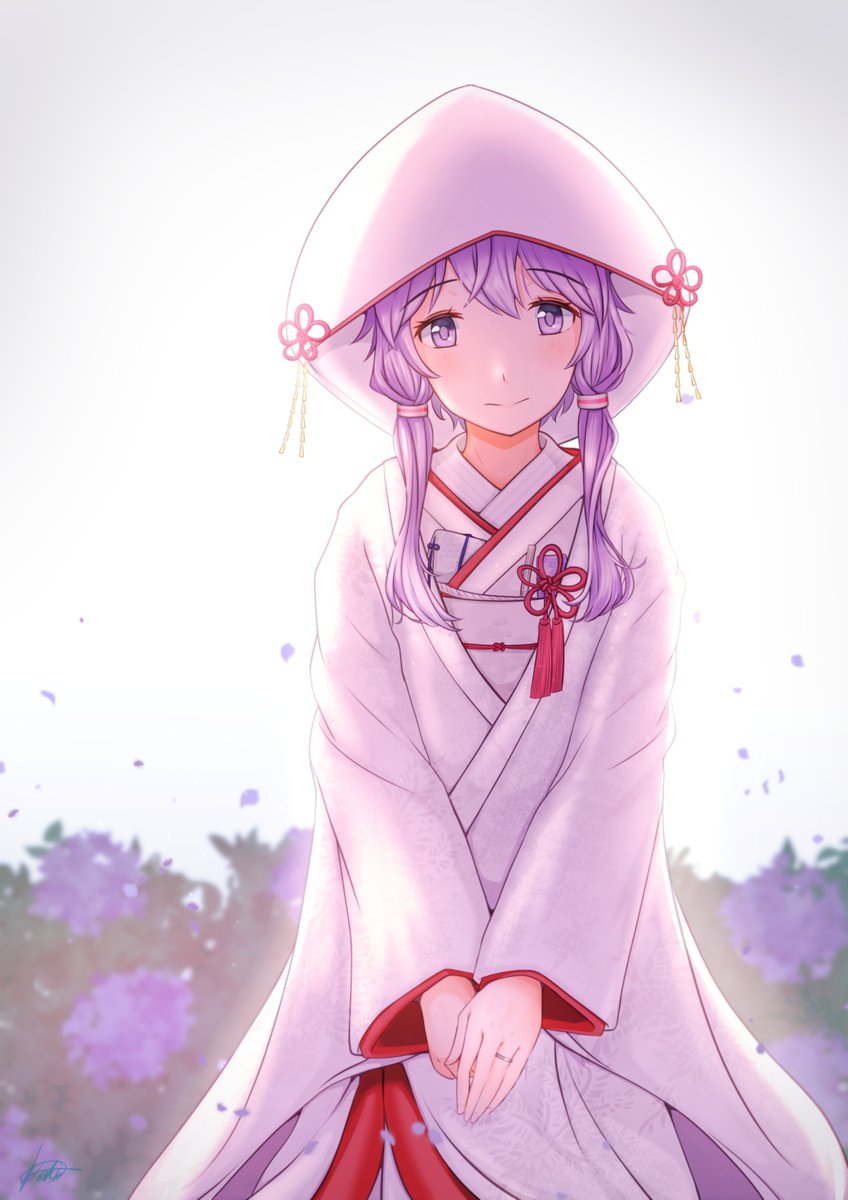 結月ゆかり 「『六月の花嫁』
#結月ゆかり 」|碧(へき)@お絵描きのイラスト