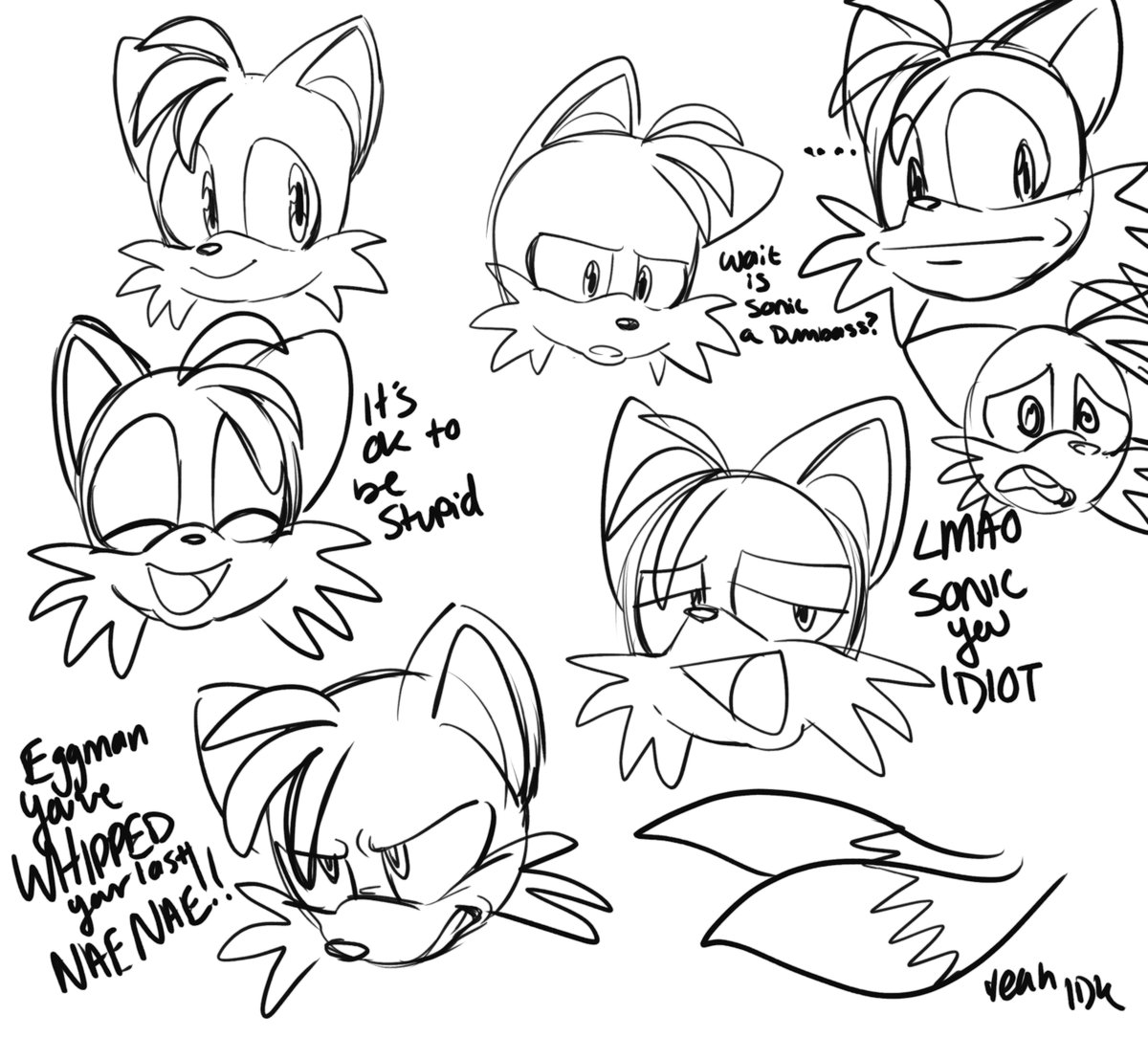 15 minute tails warm ups

but tails calls you stupid... 