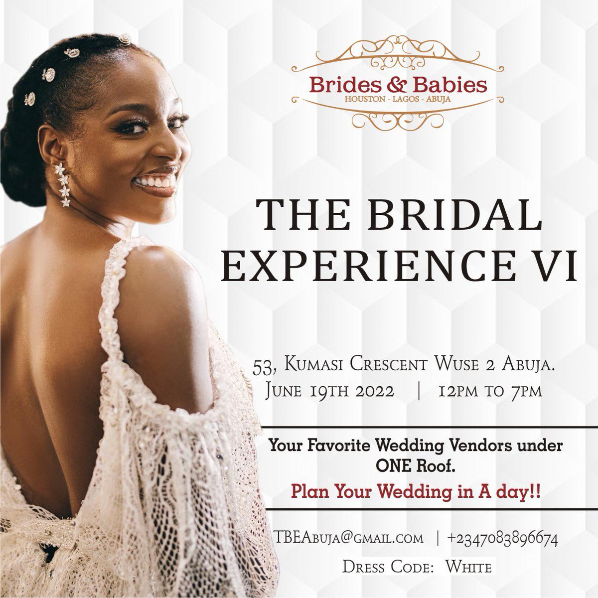 All roads lead to #TheBridalExperienceAbuja today at <a href="/BridesandBabies/">Brides & Babies</a> !!! 

Brides, it is NOT too late to register. 

Register now: tbe.bridesandbabies.net