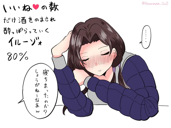 いいね♥️の数だけ酔っ払うイルーゾォ🪞80% 