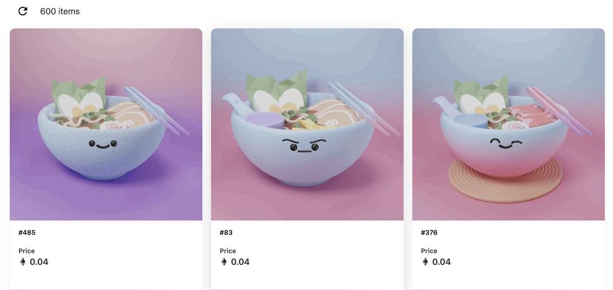 🔥ラーメン現物エアドロップ申込が本日22時で締切✋今回のキャンペーンでたくさんの方にご購入いただき、現在21名の方に発送予定🎁まだ少し発送できます。現在フロア価格0.04eth。0.05eth以下でリストは9個のみ💦 #NFT  #ramen #フジヤマ55 #歌志軒 #ラーメン凪　opensea.io/collection/the…