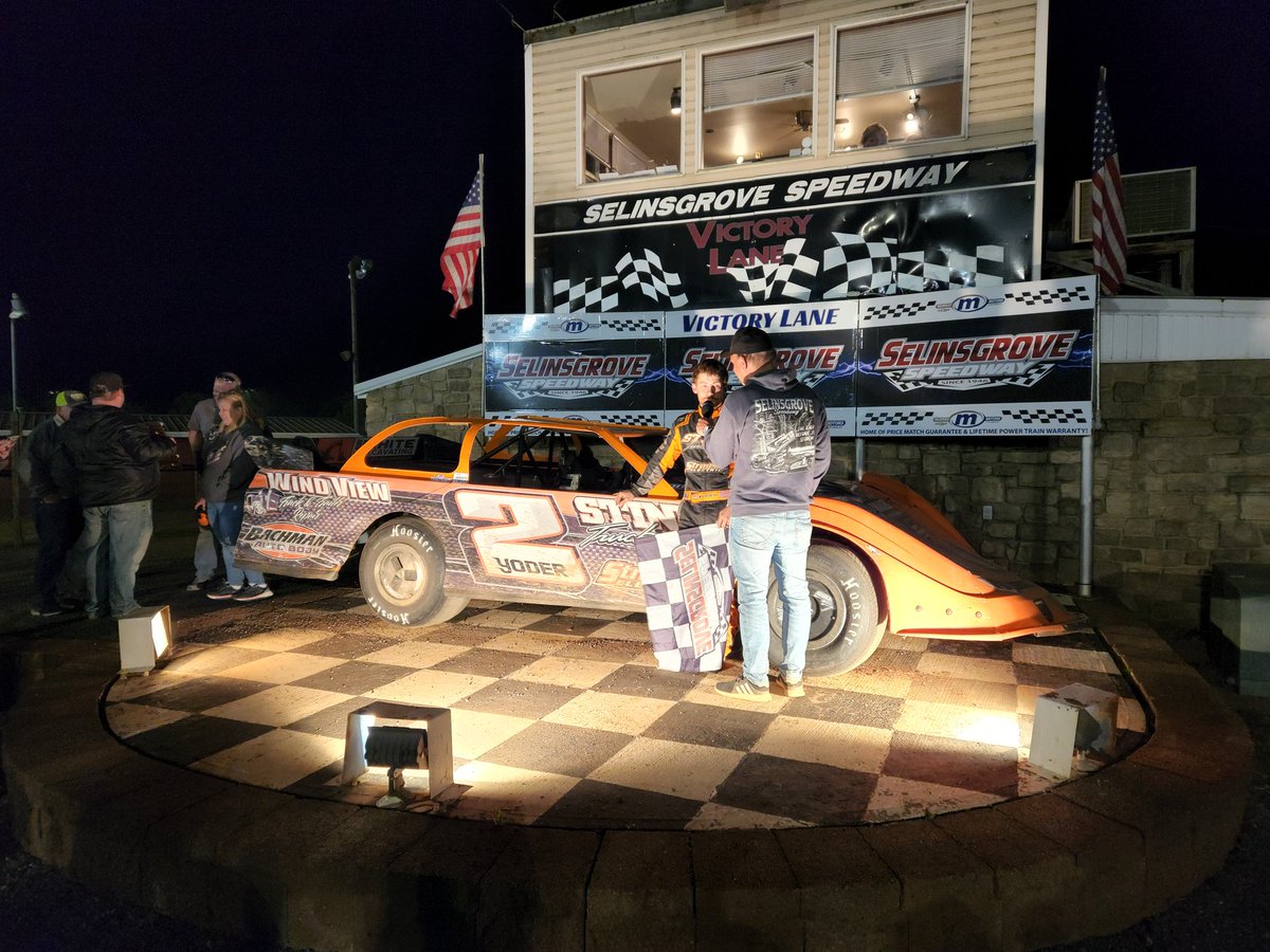 RaceSelinsgrove's tweet image. 🏆🏆🏆 Andrew Yoder in Limited Late Model Victory Lane