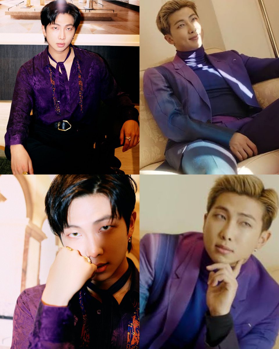 THE AURA NAMJOON RADIATES WEARING PURPLE....OH😵‍💫