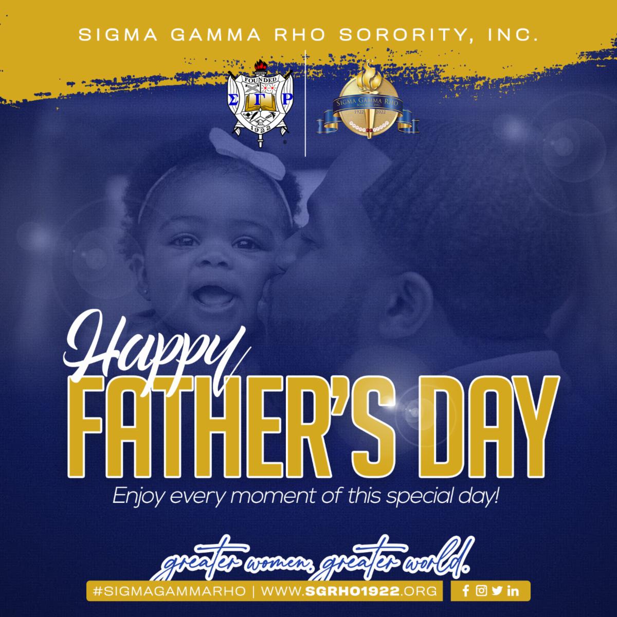 SGRho's tweet photo. Happy Father's Day! Enjoy every moment of this special day!
#SigmaGammaRho #SGRho #SGRho100 #Greater #GreaterWomenGreaterWorld #GWGW https://t.co/cUjILBKctO