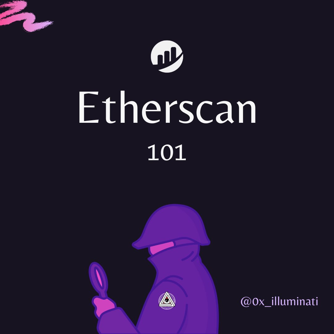 The Crypto Illuminati (@0x_illuminati) on Twitter photo Etherscan is a powerful tool used by researchers, on-chain analysts, devs, and investors to investigate wallets, tokens, contracts, etc.
We put together a 101 guide on how to use <a href="/etherscan/">etherscan.eth</a> to help you DYOR
🧵👇 Etherscan is a powerful tool used by researchers, on-chain analysts, devs, and investors to investigate wallets, tokens, contracts, etc.
We put together a 101 guide on how to use <a href="/etherscan/">etherscan.eth</a> to help you DYOR
🧵👇