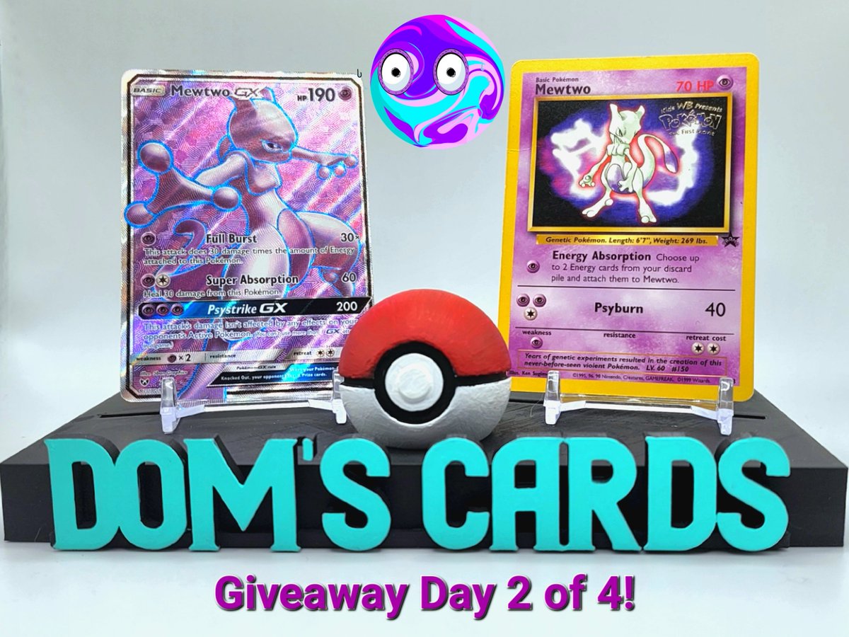 🚨 #PokeFam it's Day 2 of our 4 day 1000 follower #giveaway extravaganza and things are heating up! 🔥 🚨

Mewtwo GX 🌟 Legends and Mewtwo 📽 Promo!

Just Follow✅️,Like👍,And RT🔄 to Enter!

Good Luck everyone ends tomorrow night! 6/19
#PokemonTCG #PokemonGiveaways
#Mewtwo