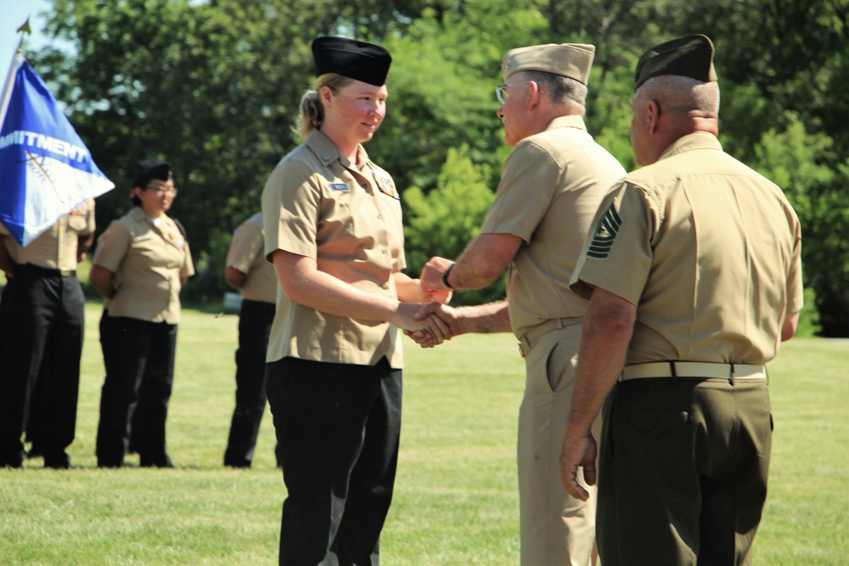 RickoverNavalHS's tweet photo. Yay! Cadet Samantha was the recipient of the Shipmate Award for always being supportive and there for other cadets at Basic Leadership Training! @ChiPubSchools @JrotcCps #BLT #BasicLeadershipTraining https://t.co/FEcqRY2Zkr
