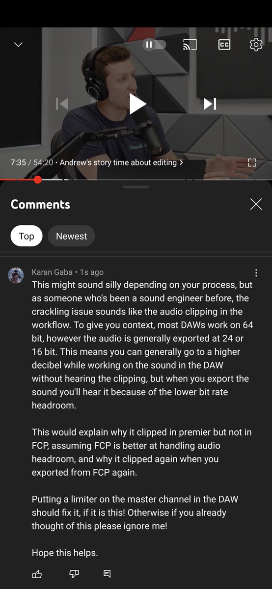 karangaba129's tweet photo. @MKBHD @AndyManganelli @WVFRM  my thoughts on the crackling issue, thought I'd send it here too in case it is helpful! https://t.co/4twDZQY2Jy