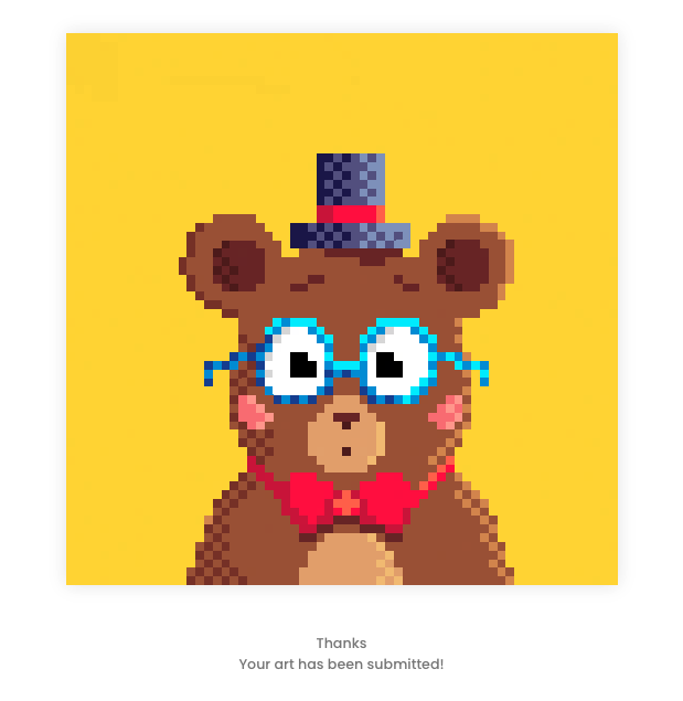 animatedjess's tweet photo. My entry to the #BlankBears drawing challenge! @blankstudio_art 

Blank has definitely helped me to develop a newfound appreciation for pixel art 💛 https://t.co/g9XyHqvLxq
