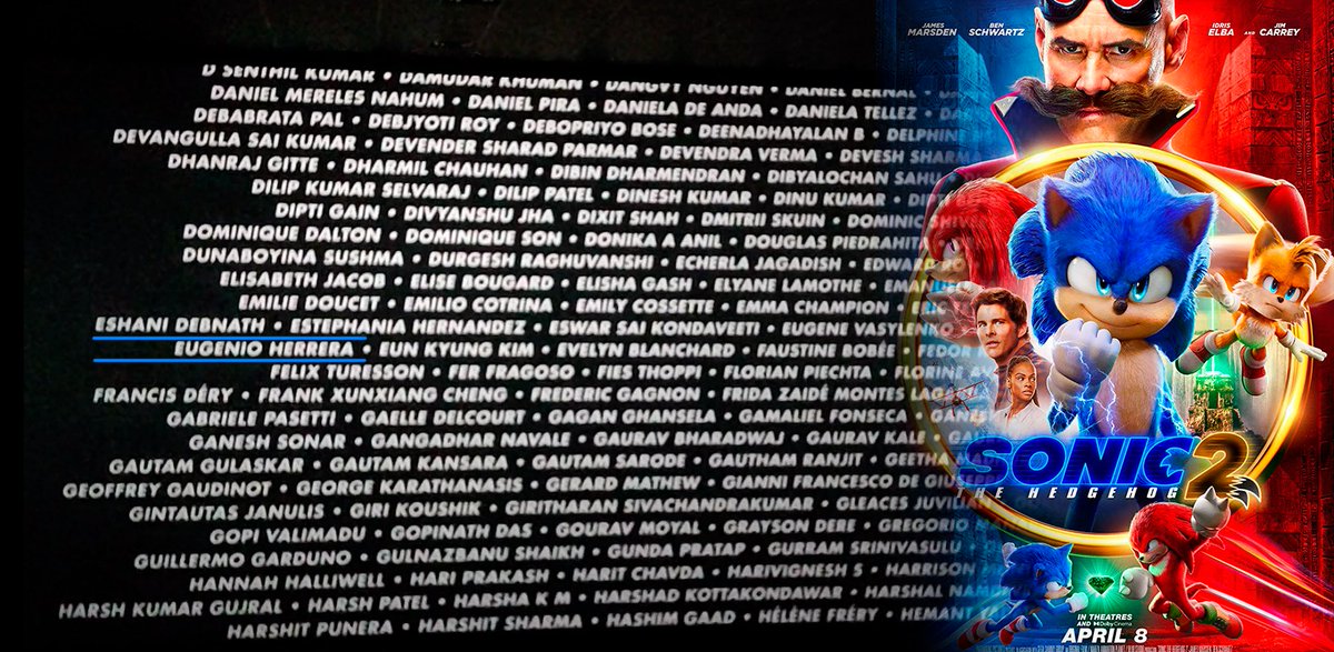 It's great to have been involved and do my job as a VFX artist for this great movie! #SonicTheHedgehog 2!
one of the best movies in the Hollywood industry! that is based on video games.