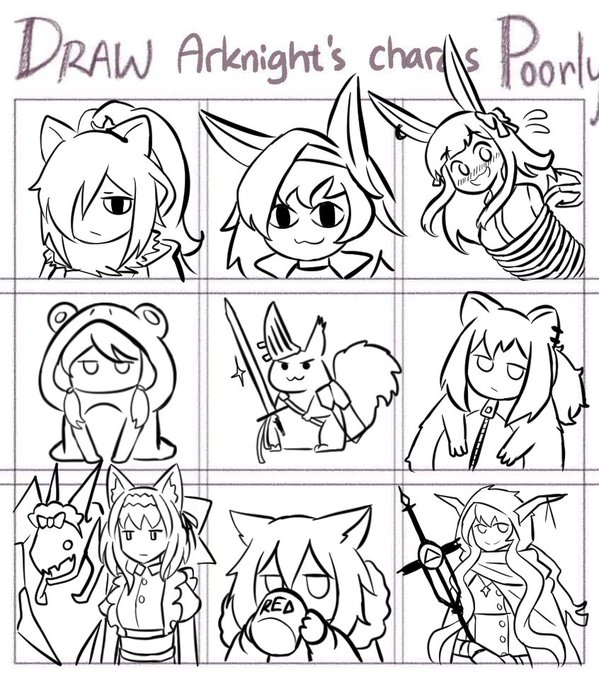I want to do this again, give me any character from Arknights and I'll pick 9 to draw 