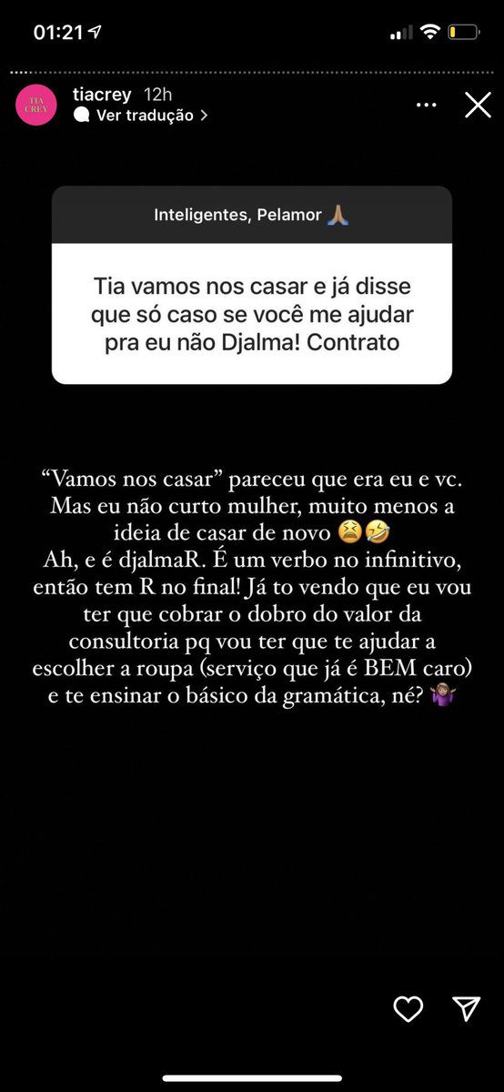 cara essa mulher maltrata absolutamente TODO MUNDO QUE INTERAGE C ELA kkkkkkkkkkkkkkkkkkk eh bizarro