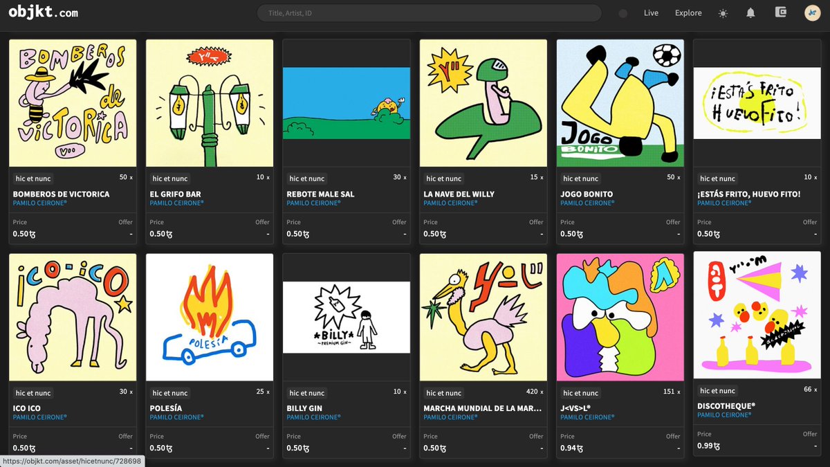 nefetesudaca's tweet photo. 🌈Hello, #Tezos collector friend, I know you're out there looking for me. I'll tell you, I'm doing the ''CEIRONE FAIR'' until tomorrow. All these amazing works of art can be collected for 0.5 $XTZ :)
🪅 https://t.co/JrK7OaMWBT
#CleanNFT @objktcom #TezosArtWeek #CEIRONE #PAMILO https://t.co/8TR3dXPTKt