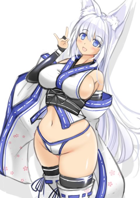 ぴっちり和風服シロ単体(WIP) 