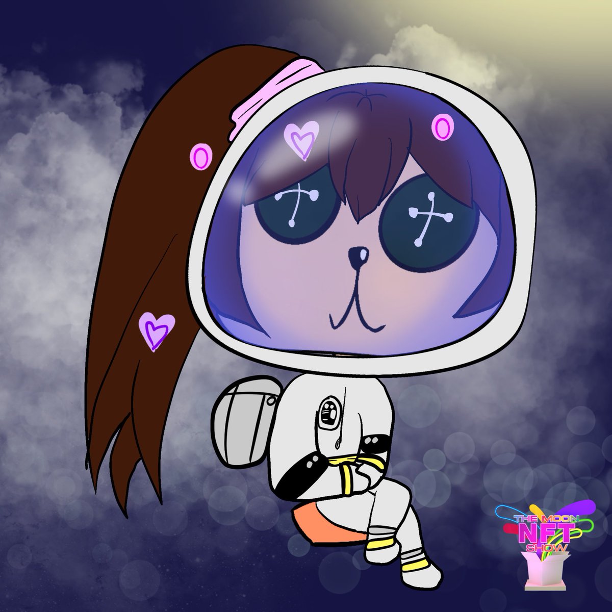 MyLittleChicha's tweet photo. สู่ความเวิ้งว้างอันไกลโพ้น with Chidolla 🌙 
.
Special edition for NFT Mystery Box at The Moon NFT Show 2022 
.
 25-26 June 2022 @ The Moon : Crypto &amp; NFT cafe, Seacon Square, Bangkok
.
#Chicha #Chidolla #TheMoonNftShow #themooncafe #NFT #NFTs https://t.co/ImjxqWxRwY