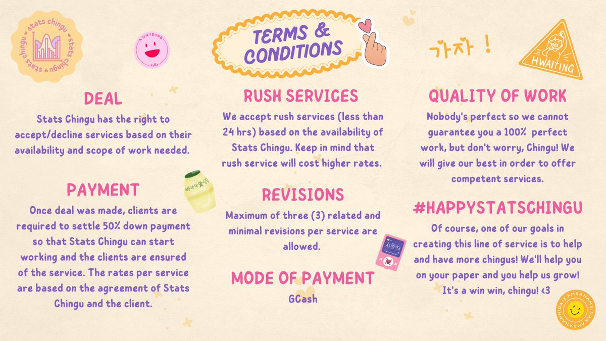 StatsChingu's tweet photo. Annyeong! Stats Chingu is here! A group of BS Statistics students, your new chingus to help you on your research paper, homework any many more ♡✧ Just shoot us a dm and we'll assist you! 

tags: statisticians, research consultation, statistical analysis, commissioner, stats https://t.co/ofNeBS7Cq5