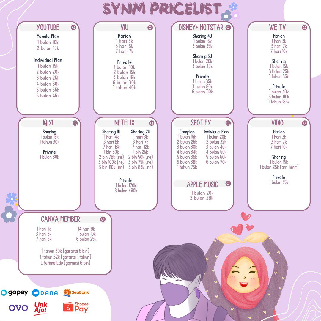 thsjustmee's tweet photo. Halo kak! Ready app prem langsung DM ke @myon_synm atau ke https://t.co/9OUI162LUy yaa 🤗

🔹Legal, trusted, bergaransi, harga resmi
🔹fast respon by WA
💳 all e-wallet, seabank https://t.co/M9iDYsSFj2