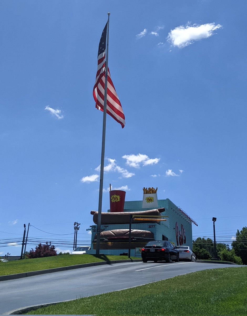 As crumby &amp; stressful as the world is right now... I'm glad I could go to my hometown today &amp; get some junk food from a regional staple, Pal's burgers &amp; Dogs. They even have the best local soda brand on tap. #pals #drenuf #junkfood