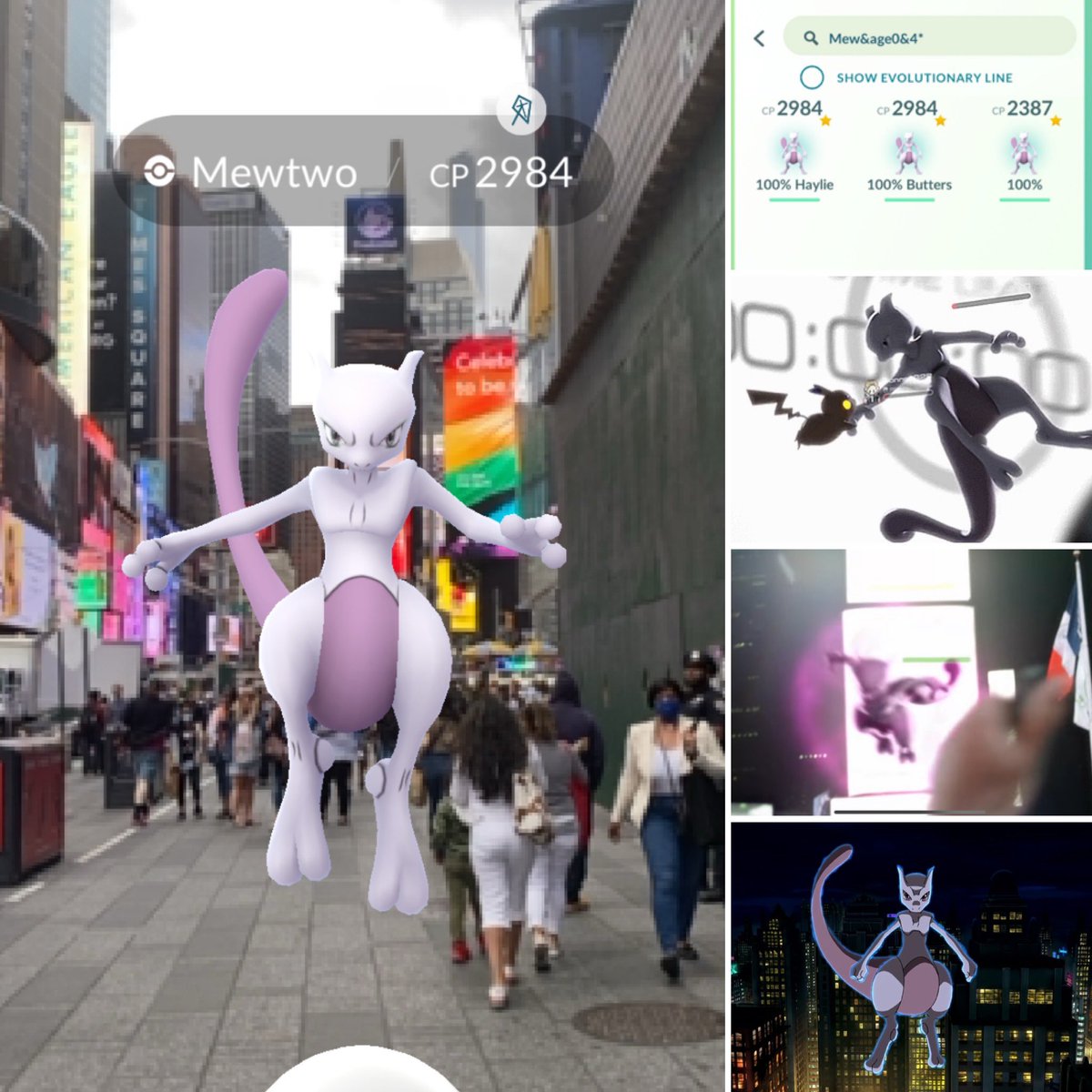 KINGLO3's tweet photo. Remember when ppl speculated we’d be battling mewtwo in Times Square? 😂…I Just happened to be there when @HaylstormLDN sent me this beauty 🥰. #HellRaiders 🔥🔥🔥
Thank you Haylie and thank you @Ben_Butterworth for the hundos earlier 💯💪💪💪 #PokemonGO https://t.co/DZ9COOt3br