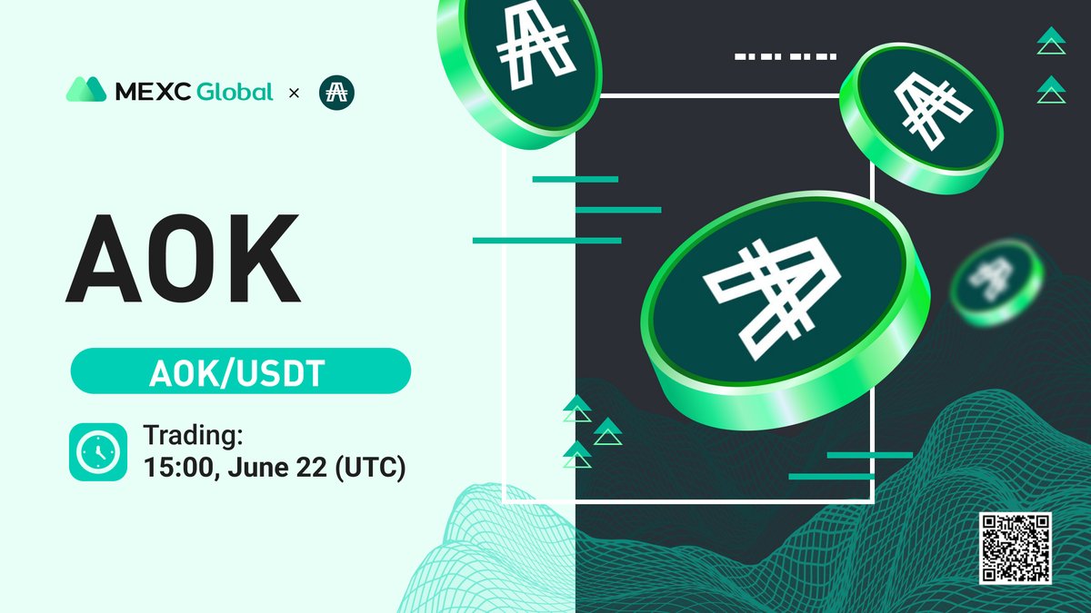 AOK official (@official_aok21) on Twitter photo 🔥AOK Listed on <a href="/MEXC_Global/">MEXC Global</a> Exchange🔥
♦️As a MEXC listing celebration event, various events are prepared, so please participate!
AOK & MEXC Event : support.mexc.com/hc/ko-kr/artic… 🔥AOK Listed on <a href="/MEXC_Global/">MEXC Global</a> Exchange🔥
♦️As a MEXC listing celebration event, various events are prepared, so please participate!
AOK & MEXC Event : support.mexc.com/hc/ko-kr/artic…