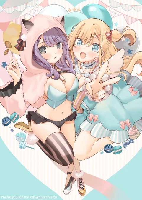 skebありがとうございました!
えりてん2周年イラストのご依頼でした🥰 