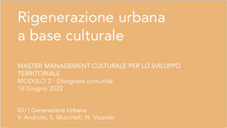 Generazione Urbana tweet media