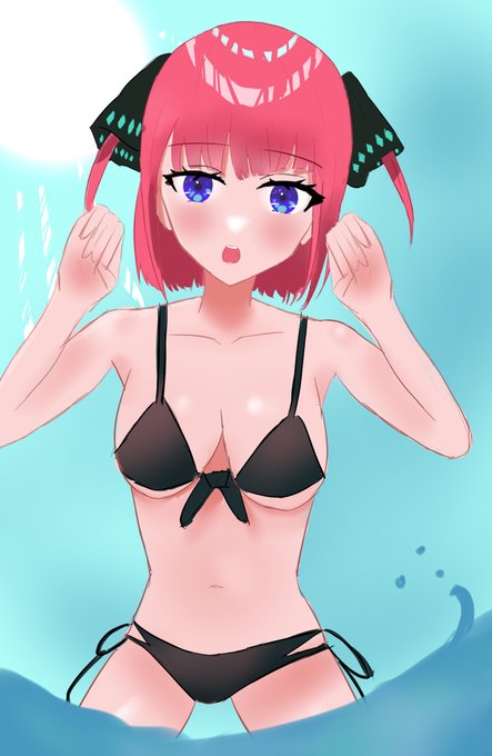 りんね。さんがTwitterに投稿した中野二乃(五等分の花嫁)のイラスト。