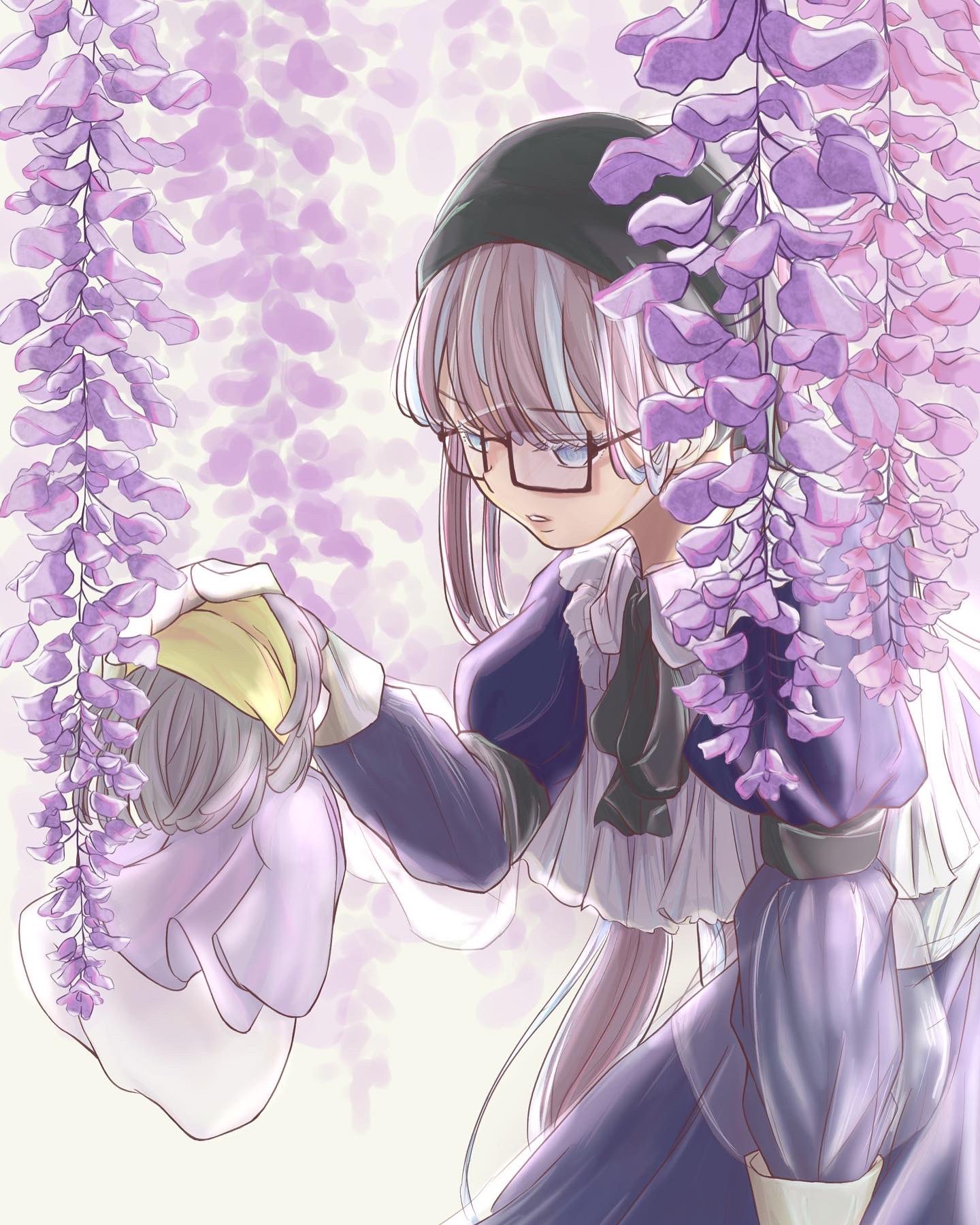 ミニたまご丼 藤が綺麗だったね イラスト Illustration 絵 イラスト練習中 藤 紫 絵描きさんと繫がりたい T Co 14wx7t2yhr Twitter