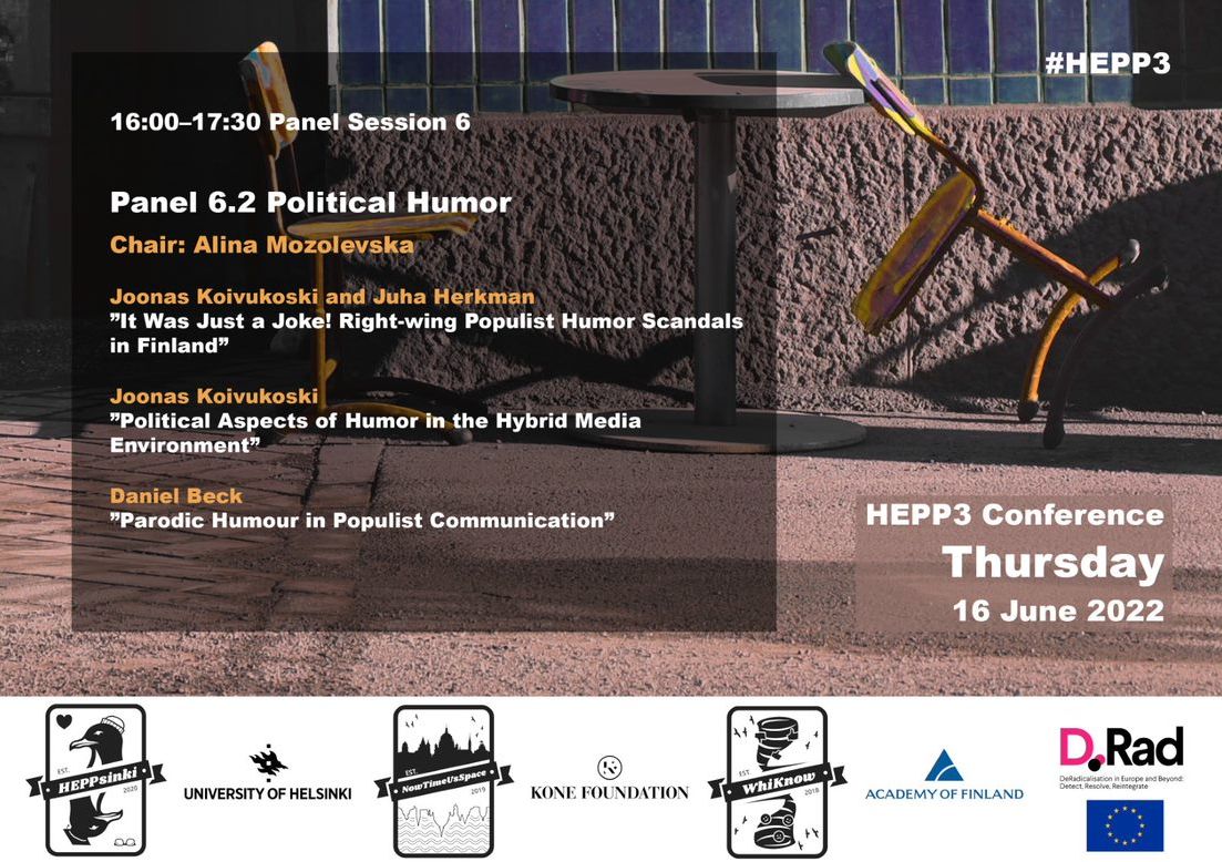 dan1el_beck's tweet photo. Back in Bergen after an exciting week in Helsinki at #HEPP3. Was great to finally have an in-person conference again and meet scholars working on populism, emotions and even #humour! @HEPPsinki https://t.co/13nvouc7lD