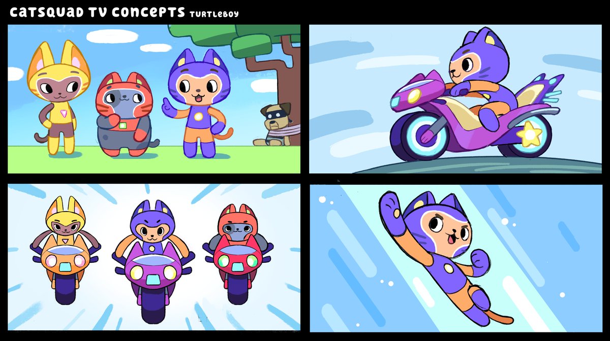 No I don't think you understand, I'm OBSESSED.
(Got a little too invested when asked to develop the elusive Cat Squad tv show in #bluey...and yes I've given them names, left to right: Cleo, Cooper and Cate)