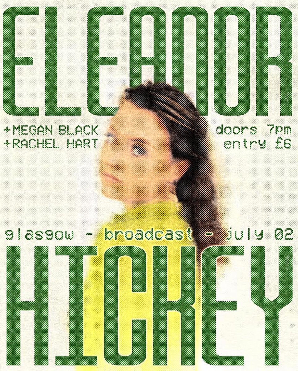 Megan Black (@meganblackmusic) on Twitter photo Delighted to be supporting the wonder that is <a href="/EleanorHickey_/">Eleanor Hickey</a> for her single launch at <a href="/BroadcastGLA/">Broadcast Glasgow</a> next month alongside Rachel Hartโค๏ธ
Ticket link: eventbrite.co.uk/e/eleanor-hickโฆ
๐ธ - @ionamorrisonfilm Delighted to be supporting the wonder that is <a href="/EleanorHickey_/">Eleanor Hickey</a> for her single launch at <a href="/BroadcastGLA/">Broadcast Glasgow</a> next month alongside Rachel Hartโค๏ธ
Ticket link: eventbrite.co.uk/e/eleanor-hickโฆ
๐ธ - @ionamorrisonfilm