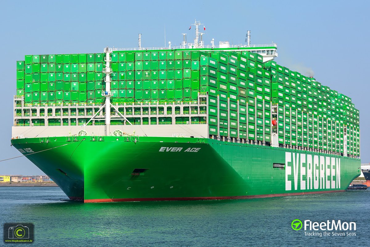 The world's biggest ship docked in the UK yesterday, carrying 24 THOUSAND containers of consumer stuff More than anything, this image encapsulates everything that is wrong with our society