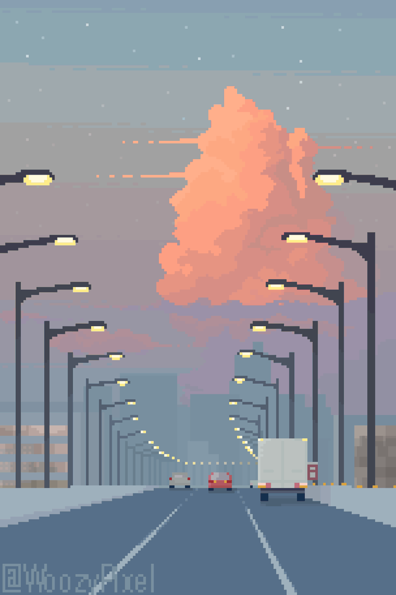 WoozyPixel's tweet photo. i have returned with pixel art :)

skyway sunset .

#pixelart  #ドット絵 https://t.co/0o1HbOwmui