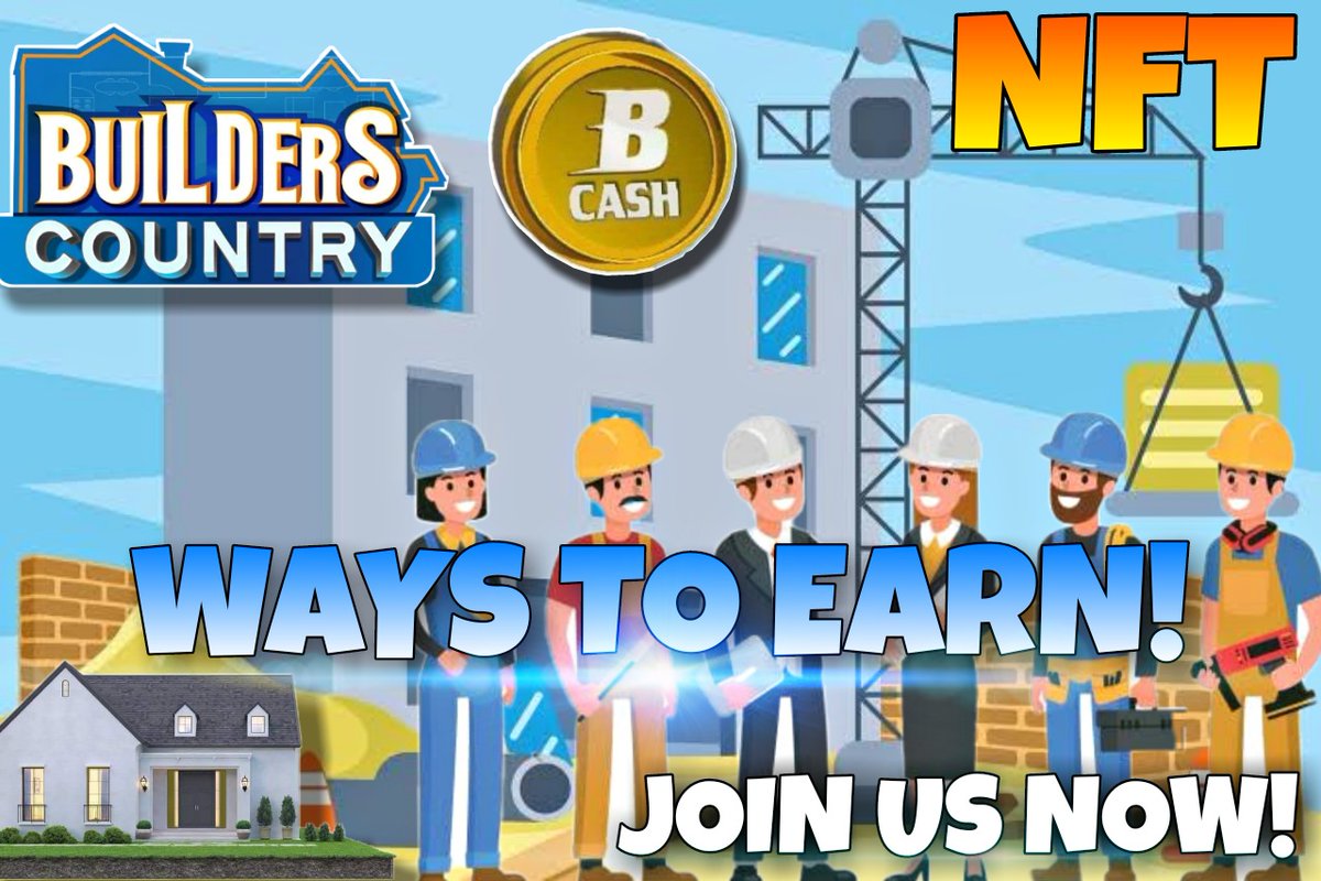 LET'S EARN TOGETHER!!

BUILDERS COUNTRY:
A new Build-to-Earn Citizenship NFT Game that lets you build, earn, and have FUN! 

For more information visit ⬇️

Website: builderscountry.com 
More details: youtu.be/PfqzO--di_8
#bcash #bcountry #Build2Earn