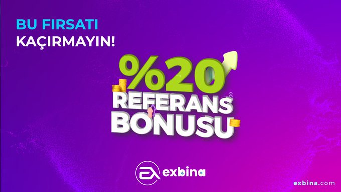 ☺️ BU BONUS KAÇMAZ!

🟣Bizimle İşlem Yapması İçin Bir Arkadaşınıza Referans Olun, %20 Referans Bonusu Kazanın!

🟣Kampanyalarımıza Detaylı Bakmak ve Daima Kazanmak İçin:

👇
exbinaforex.com/kampanyalar/ 

#pazar #haftasonu  #Bitcoin  #dolar #babalargunu
