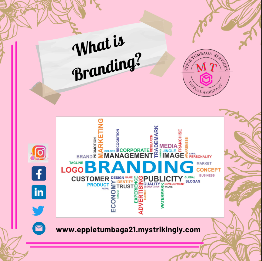 ma_eppie's tweet image. What is Branding?
🤔🤔🤔

Branding is the process of merging features like a logo, design, and mission statement.

 For more information about Virtual Assistant
 visit:linktr.ee/eppietumbaga

#VirtualAssistant2022
#Virtual AssistantServices
#MTvirtualservices
#VAPhilippines
