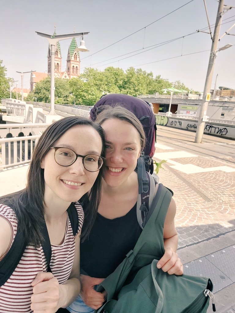 ValentinaKrenz's tweet photo. Heading back into the clouds of Hamburg with @KajaLoock. Had a great time @PuG2022online with lots of inspiring talks, lively discussions and tasty beer with a fun crowd in sunny #Freiburg. Thanks a lot for having us #PuG2022 https://t.co/3t0DXE4wLc