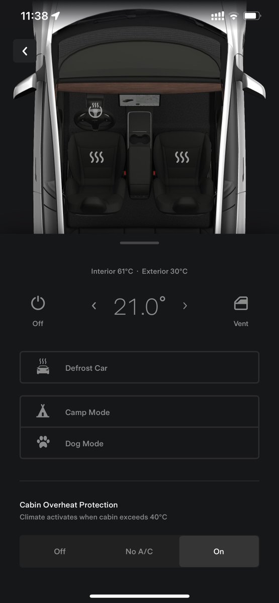 raffaeru's tweet photo. I turned all sentry and alarm settings off and now I am seeing the overheat protection notification for the first time.
Design fail.
How hard can it be to at least show a notification that the overheat protecting won’t work with the currently turned on options? https://t.co/AeFB9hiRXP
