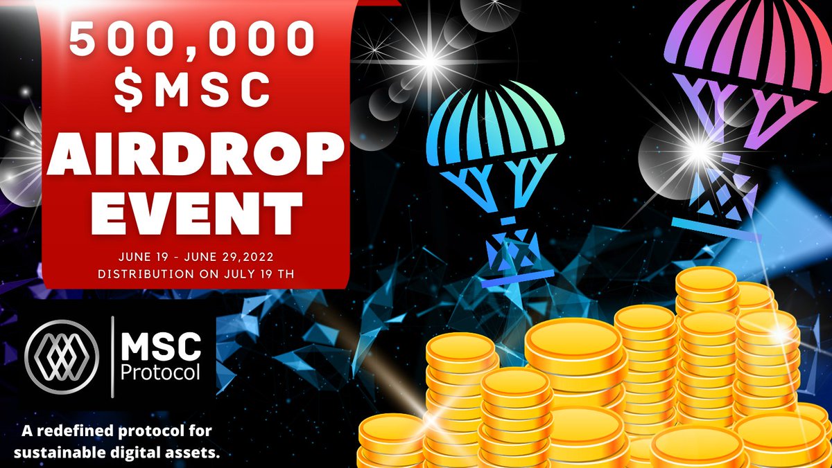 Participate in our Airdrop and earn 200 MSC (~$4) tokens for doing tasks.

Airdrop Link: t.me/MscProtocolAir…