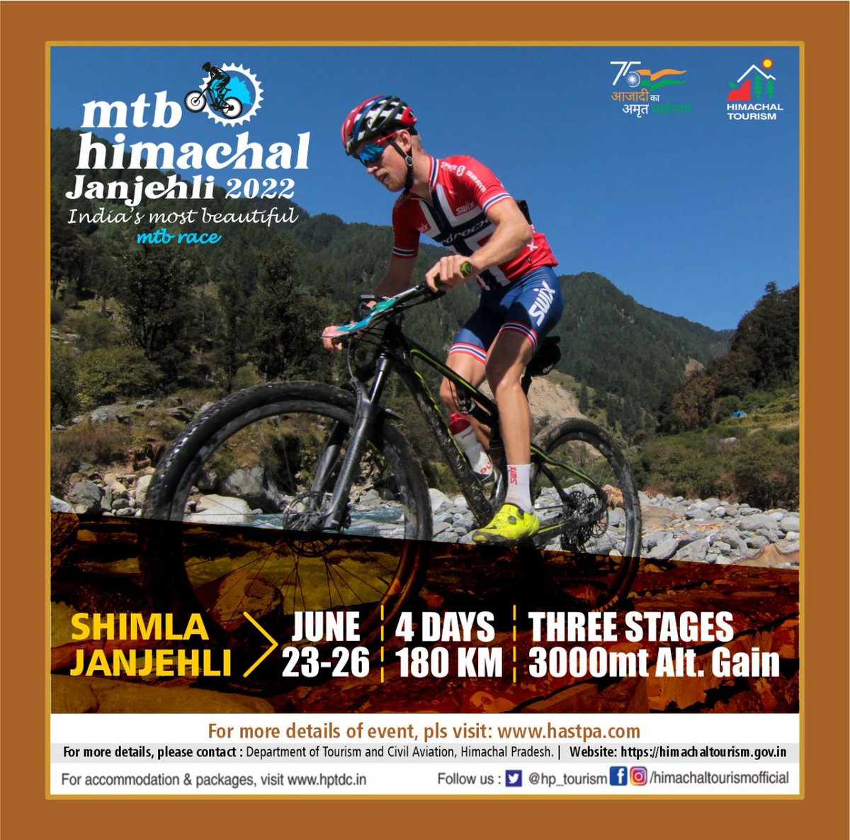 hp_tourism's tweet photo. Be a part and get the opportunity to see the #splendour of Himachal Pradesh at the Mountain #Biking Festival.
#mtb #himachaltourismofficial #hastpa #AdventureTime #exploremore #heavenlyhimachal https://t.co/dFOiSuIrfX