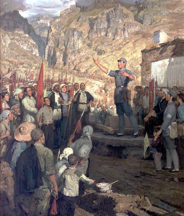 DailyPr0paganda's tweet photo. The Inspiring Anti-Japanese Song Reverberating in the Taihang Mountains - Tang Xiaoming; 1977, China #propaganda #art https://t.co/B3FRKHHHqW