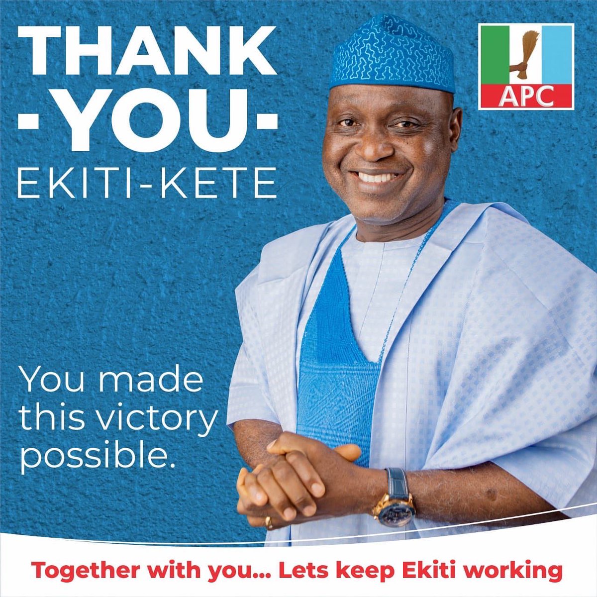 biodunaoyebanji's tweet photo. Thank You, Ekiti Kete. 

#Ekitidecides2022 
#All4BAO https://t.co/XEHxDEgui1