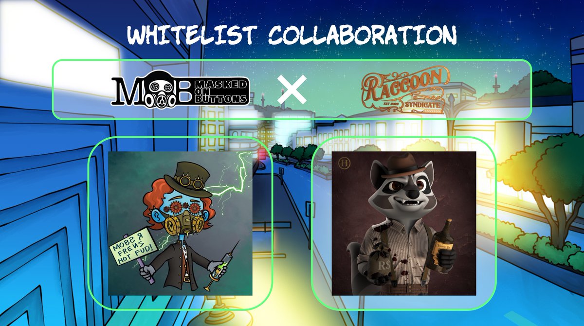 MaskedOnButtons's tweet photo. Happy to announce our collaboration with a high quality 3D project - Raccoon Syndicate! 🦝

20 Whitelist spots are for grabs! 🔥

1⃣Follow @MaskedOnButtons and @RaccoonSyndicat
2⃣♥️and RT this tweet
3⃣Join their discord https://t.co/TuL8jcKLpj

Ends in 48 hours!🍀

#Cardano #CNFT https://t.co/MWocyrzKgY