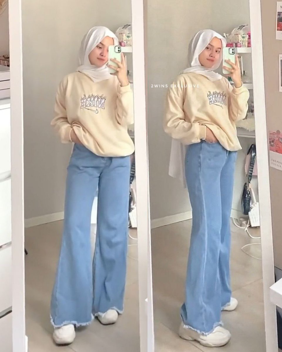 2winsExclusive's tweet photo. Selfie dengan Sandra Bootcut Jeans 😍 
RT kalau nak kita restock cepat2 all sizes https://t.co/u2FHP7Re04