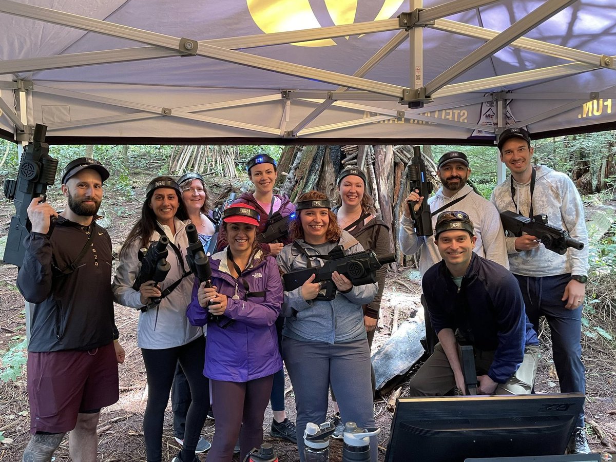 Drjabeenjussa's tweet photo. Epic 2d BOD #BCCA retreat! So great to see everyone in person after 2.5 yrs!! #teambuilding #stratplanning #forestlasertag #bubbleball #archery #bcchiro @bcchiro https://t.co/DmakH6WFY2