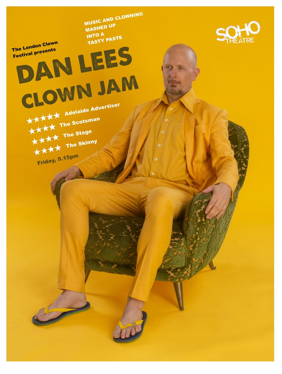 LondonClownFest's tweet photo. London Clown Festival presents Clown Jam @sohotheatre Clowning and music mashed up into a thick tasty irresistible paste. Get your tickets here: https://t.co/C9v3QcRCfQ https://t.co/ICvp36qlJ6