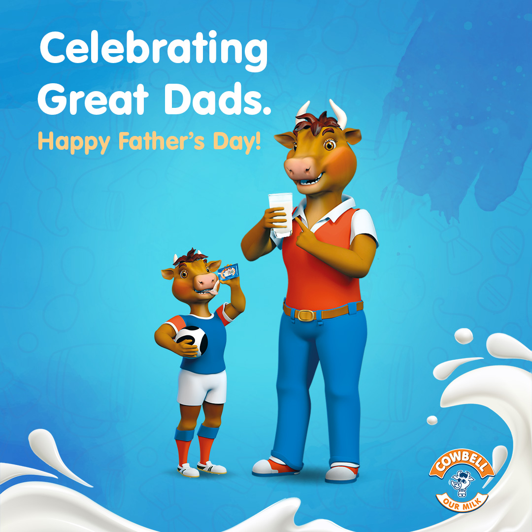 It's a great day to say thank you for all the sacrifices you make for our family and all the joy and love you bring into our lives. Happy Fathers Day! #FathersDay #CowbellOurMilk