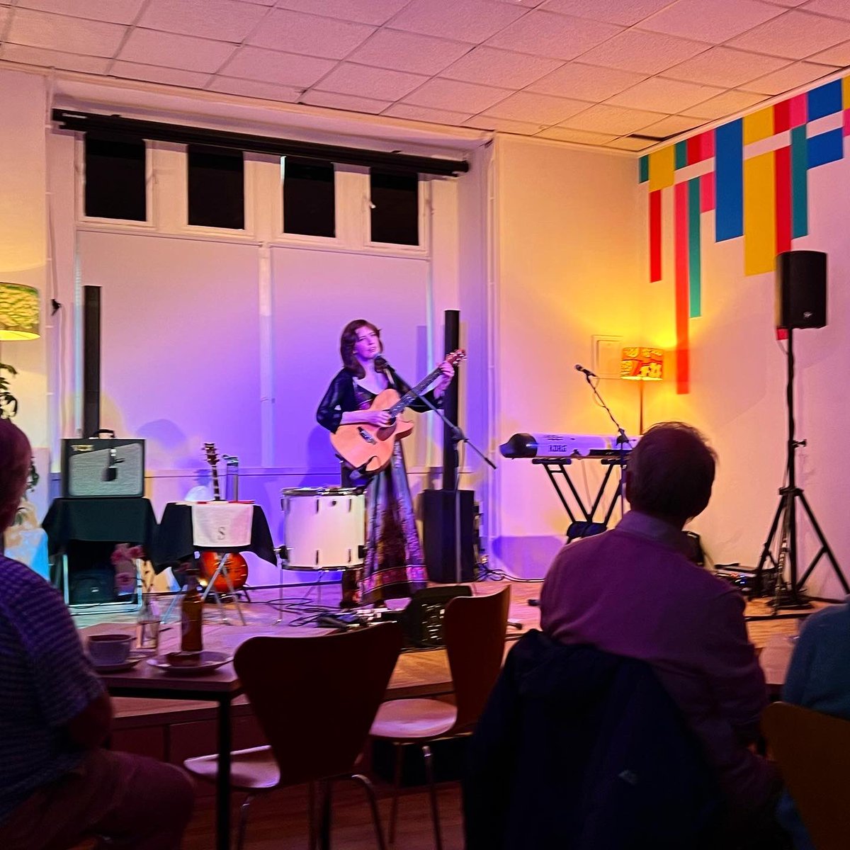 sarahmcquaid's tweet photo. Here are 2 pics taken by @cacophonycotta1 at last night’s lovely return visit to @intobodmin #TheOldLibrary #Bodmin, where an audience member told me I reminded him of Jimi Hendrix as I shared Hendrix’s quality of leaving the right amount of space between the notes — that’s an -> https://t.co/Ljjc8rVC9s